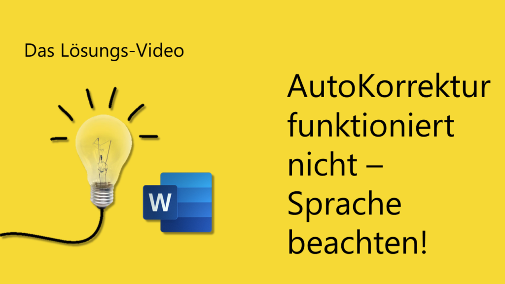 Word-AutoKorrektur funktioniert nicht? Sprache beachten ...