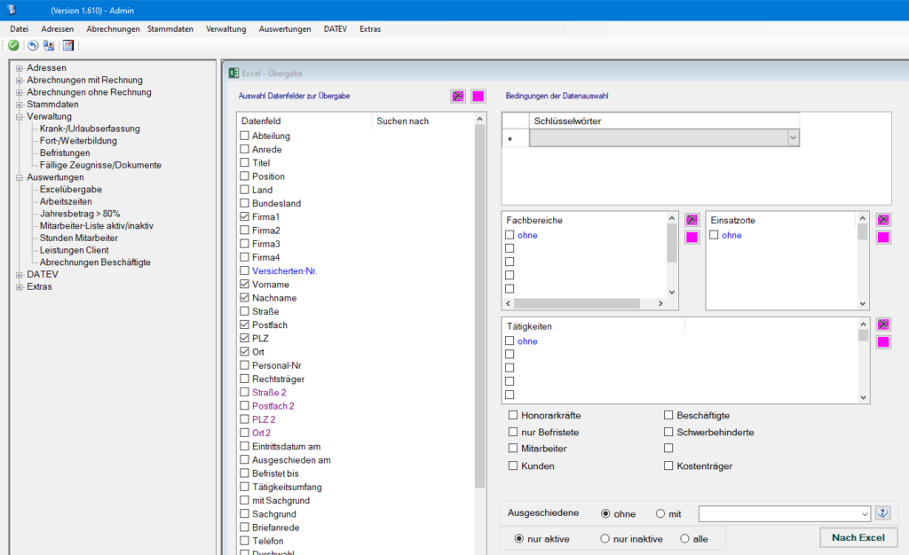 Team Hahner - Softwareentwicklung - Excel-Export