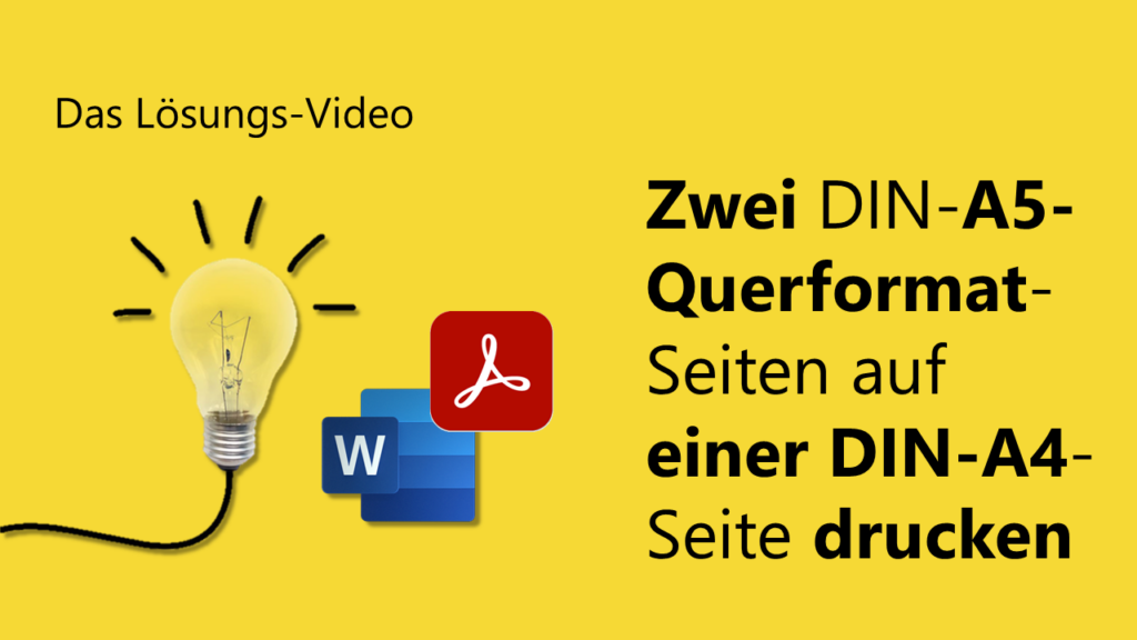 Zwei DIN-A5-Querformat-Seiten auf einer DIN-A4-Seite drucken - Team Hahner®
