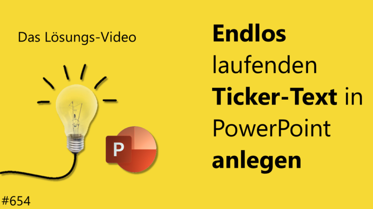Endlos laufenden Ticker-Text in PowerPoint anlegen - Team Hahner®