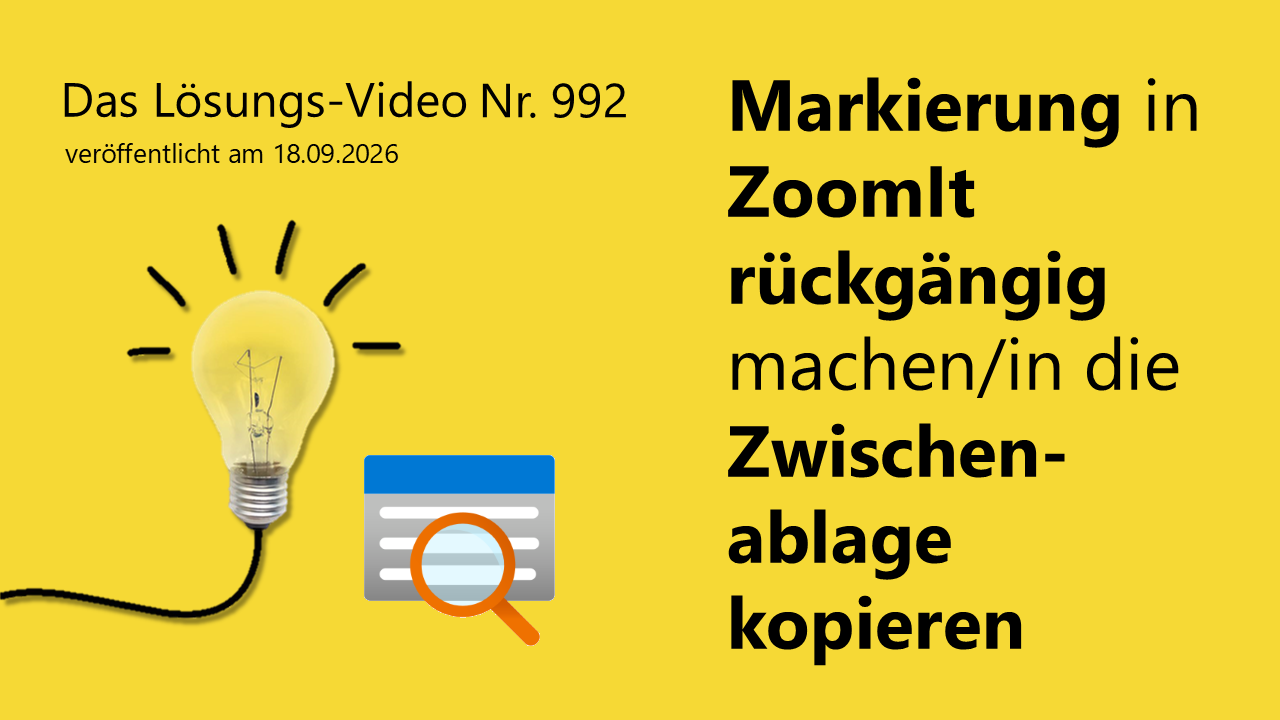 Team Hahner - Das #Lösungsvideo 992: Markierung in ZoomIt rückgängig machen/in die Zwischenablage kopieren